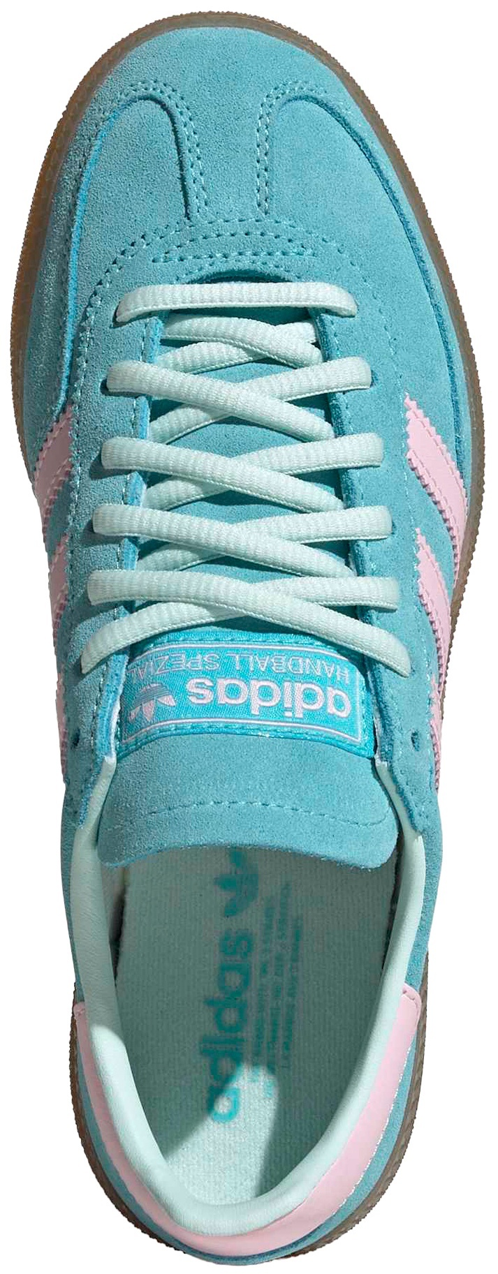 adidas Kids' Grade School Handball Spezial Shoes - Pulse Aqua/Clear Pink/Gum - View 2
