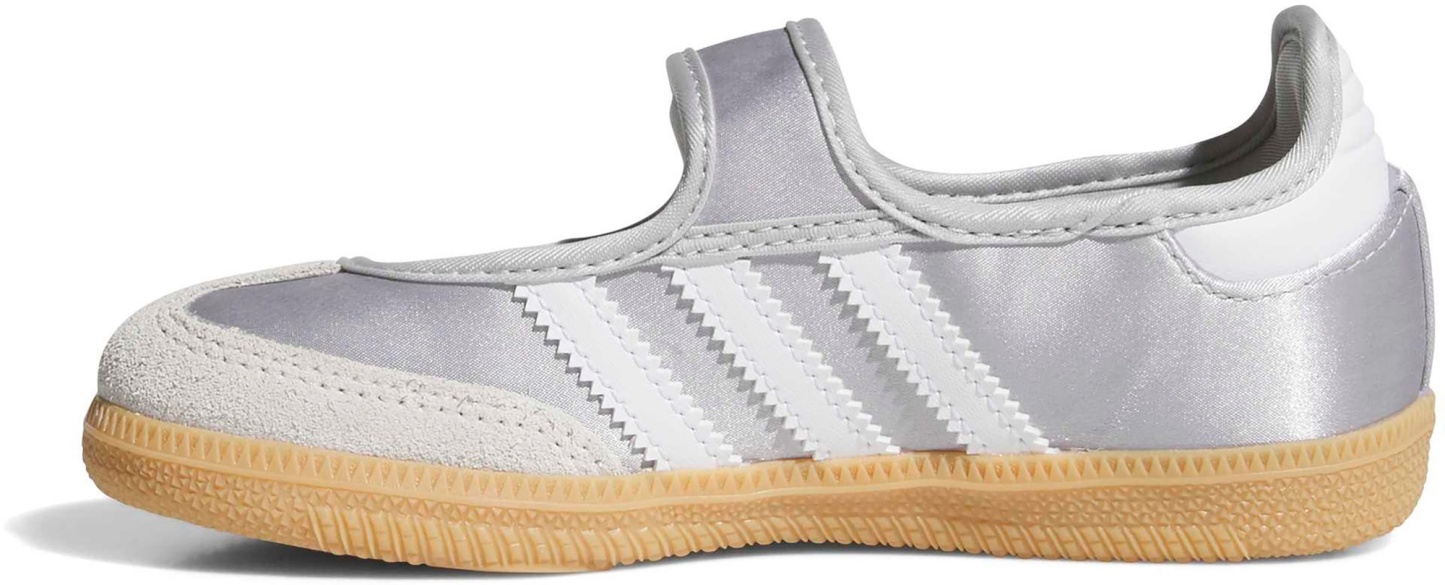 adidas Kids' Preschool Samba Jane Shoes - Silver Met/Ftwr White/Gum 3 - View 4