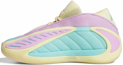 adidas Kids' Grade School Anthony Edwards 2 'Easter Egg' Basketball Shoes - Almost Yellow/Bliss Lilac/Flash Aqua - View 6