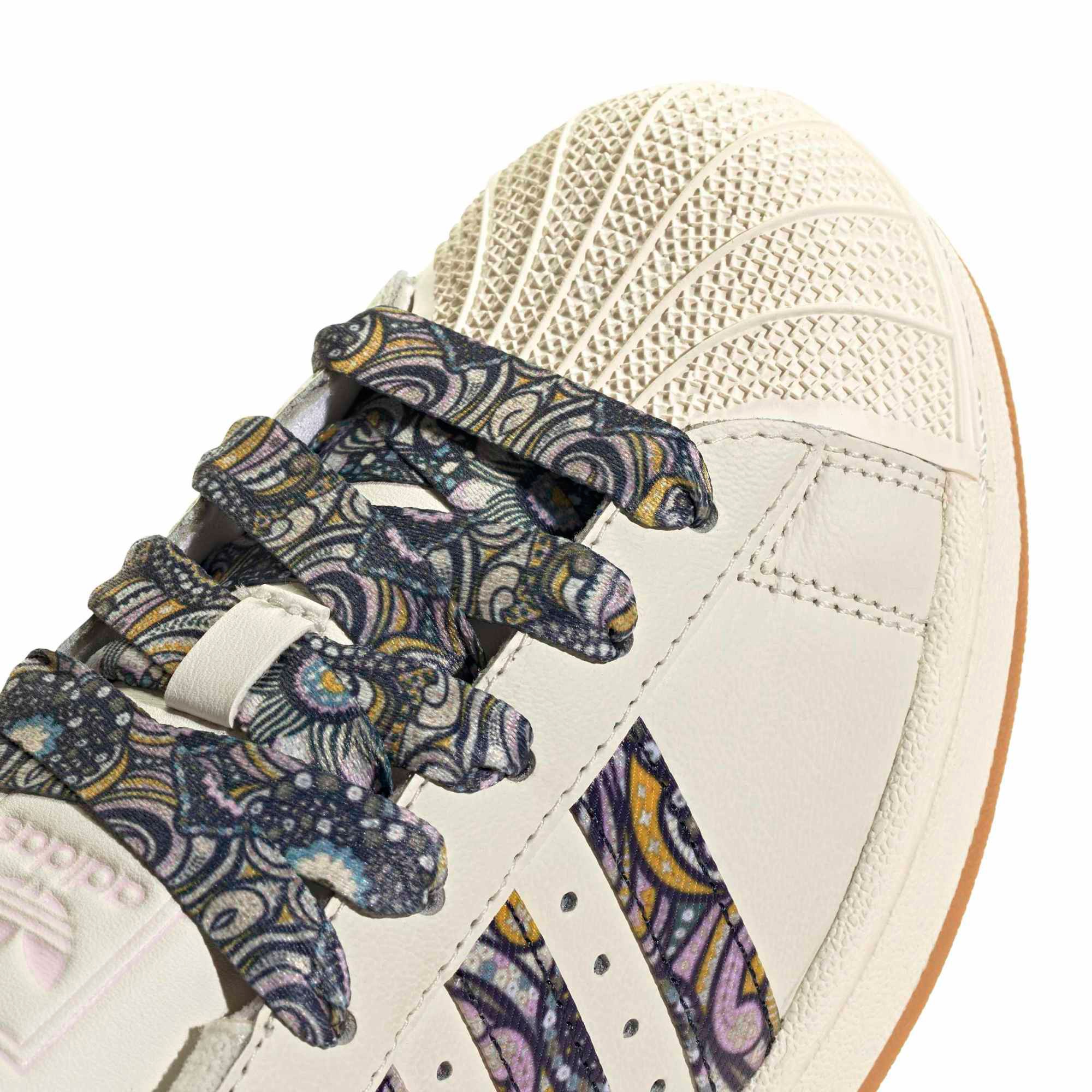 adidas Kids' Grade School Superstar II Shoes - Core White/Orchid Fusion/Gum 1 - View 6