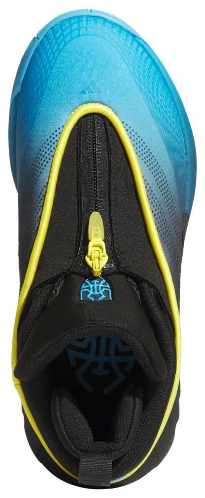 adidas Kids' Grade School D.O.N. Issue #7 'Electric Blue' Basketball Shoes - Lucid Aquamarine/Core Black/Yellow - View 2