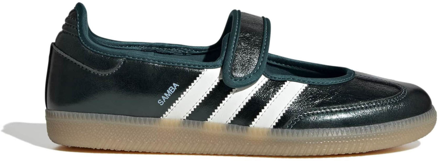 adidas Women's Samba Jane Shoes - Rich Green/Off White/Gum4 - View 1