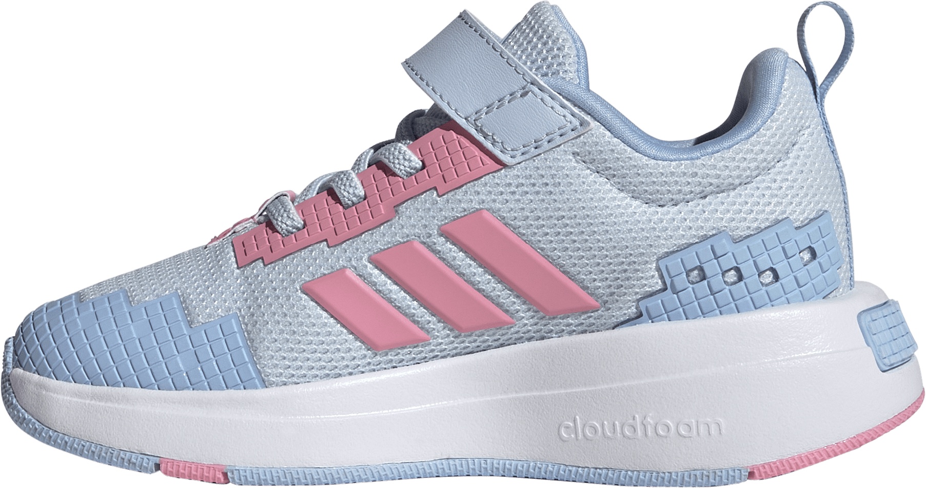 adidas Kids' Preschool Minecraft Pro Shoes - Crystal Sky/Bliss Pink/Glow Blue - View 4