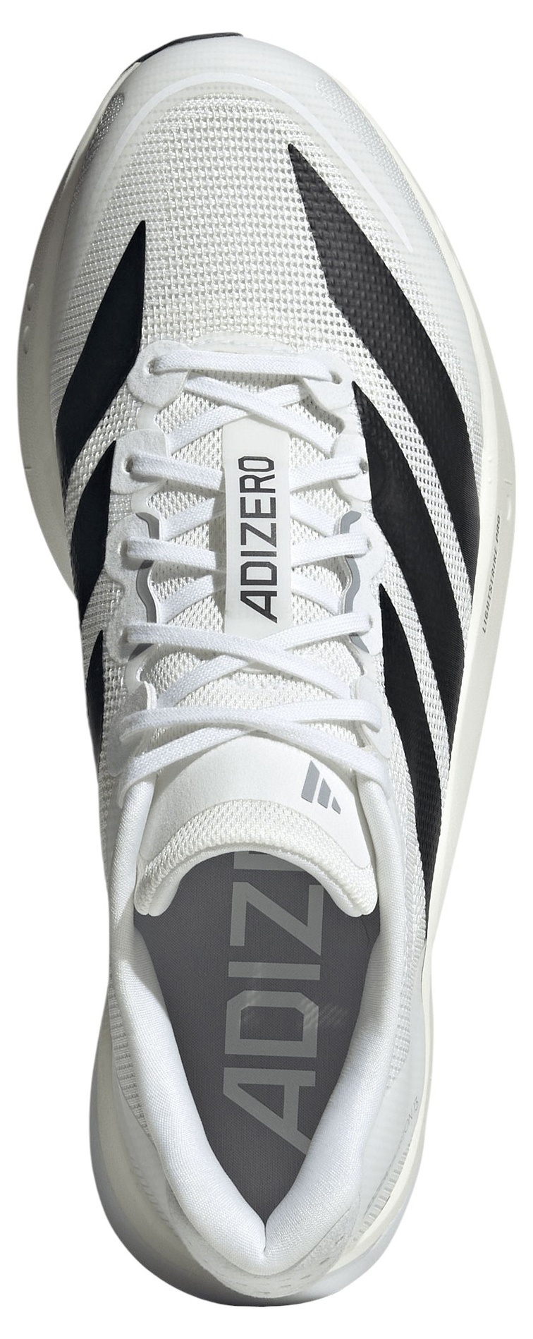 adidas Men's Adizero Boston 13 Running Shoes - White/Black/Grey - View 2