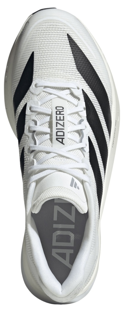 adidas Men's Adizero Boston 13 Running Shoes - White/Black/Grey - View 2