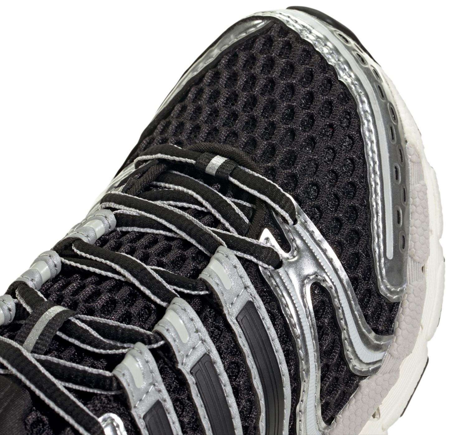 adidas Kids' Grade School AdiStar Control 5 Shoes - Black/Silver Met/Grey One - View 7