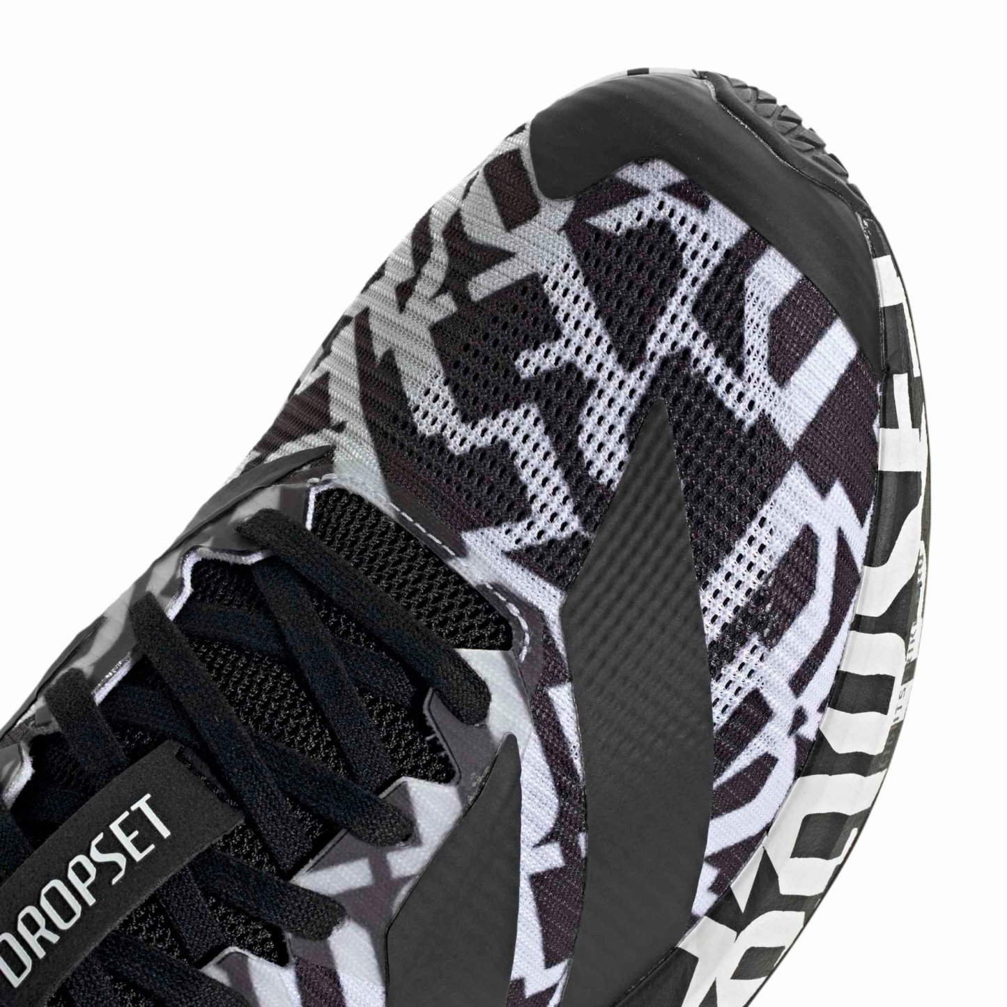 adidas Men's Adizero Dropset Pro Training Shoes - White/Black - View 7