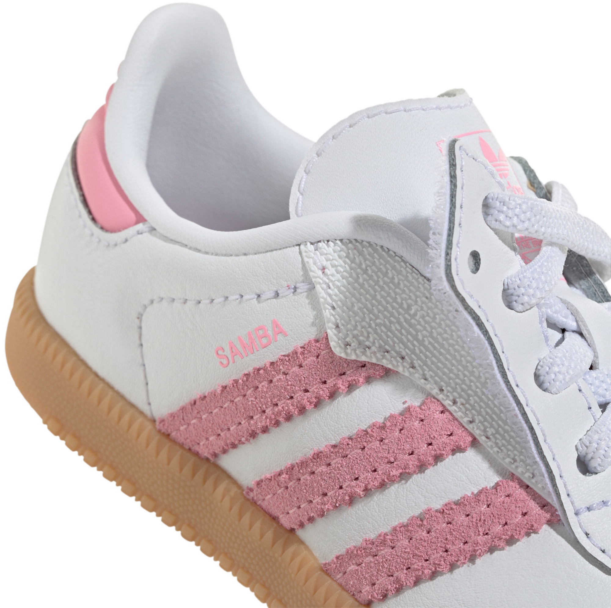 adidas Toddler Samba OG Shoes - White/Light Pink/Gum - View 8