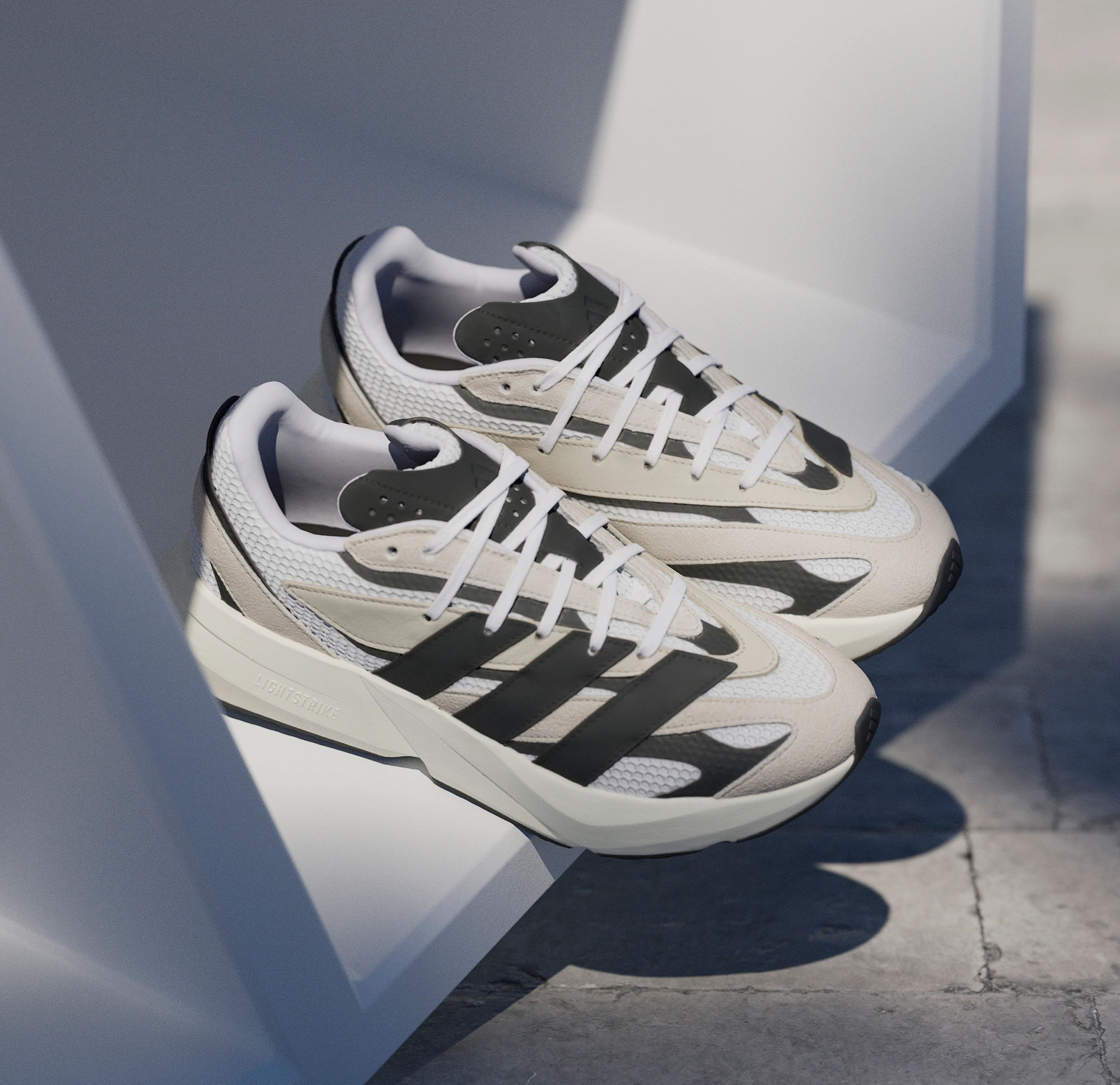 adidas Men's Lightblaze Shoes - Alumina/Black - View 6