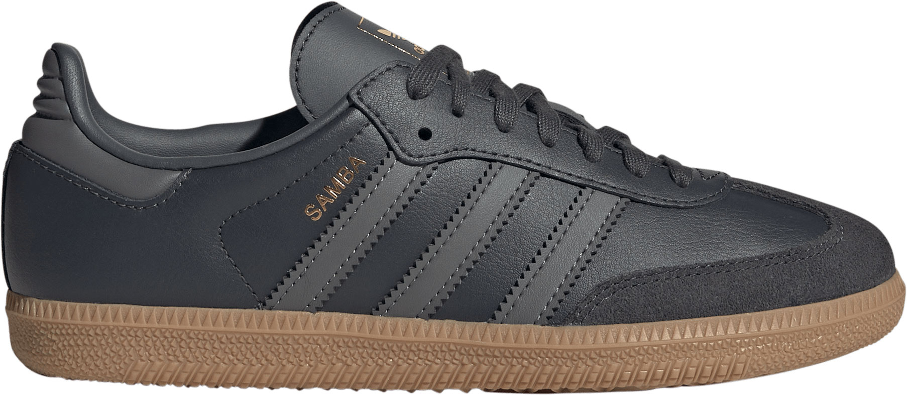 adidas Kids' Grade School Samba OG Shoes - Grey Six/Grey Four/Gum4 - View 1