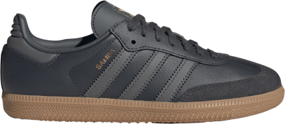 adidas Kids' Grade School Samba OG Shoes - Grey Six/Grey Four/Gum4 - View 1