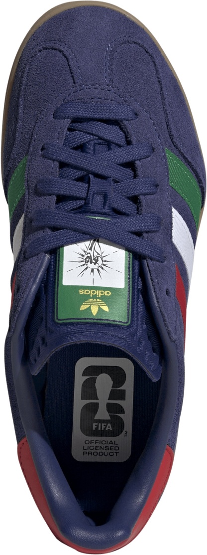 adidas Kids' Grade School FIFA World Cup Gazelle Indoor Shoes - Victory Blue/Green/Better Scarlet - View 2