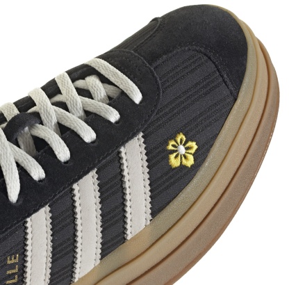 adidas Originals Women's Gazelle Bold Shoes - Core Black/Off White/Eqt Yellow - View 7