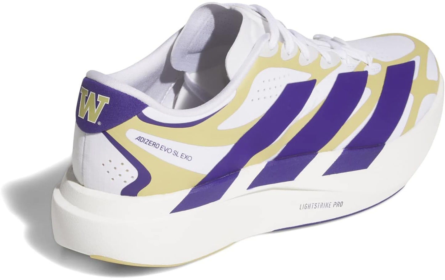adidas Men's Adizero EVO SL EXO Washington Running Shoes - Ftwr White/Collegiate Purple.Team Sand - View 7