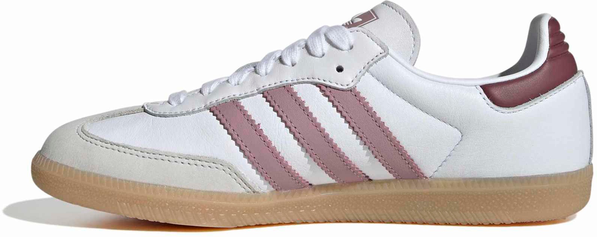 adidas Women's Samba OG Shoes - Wht/Magic Mauv/Quiet Crms - View 4