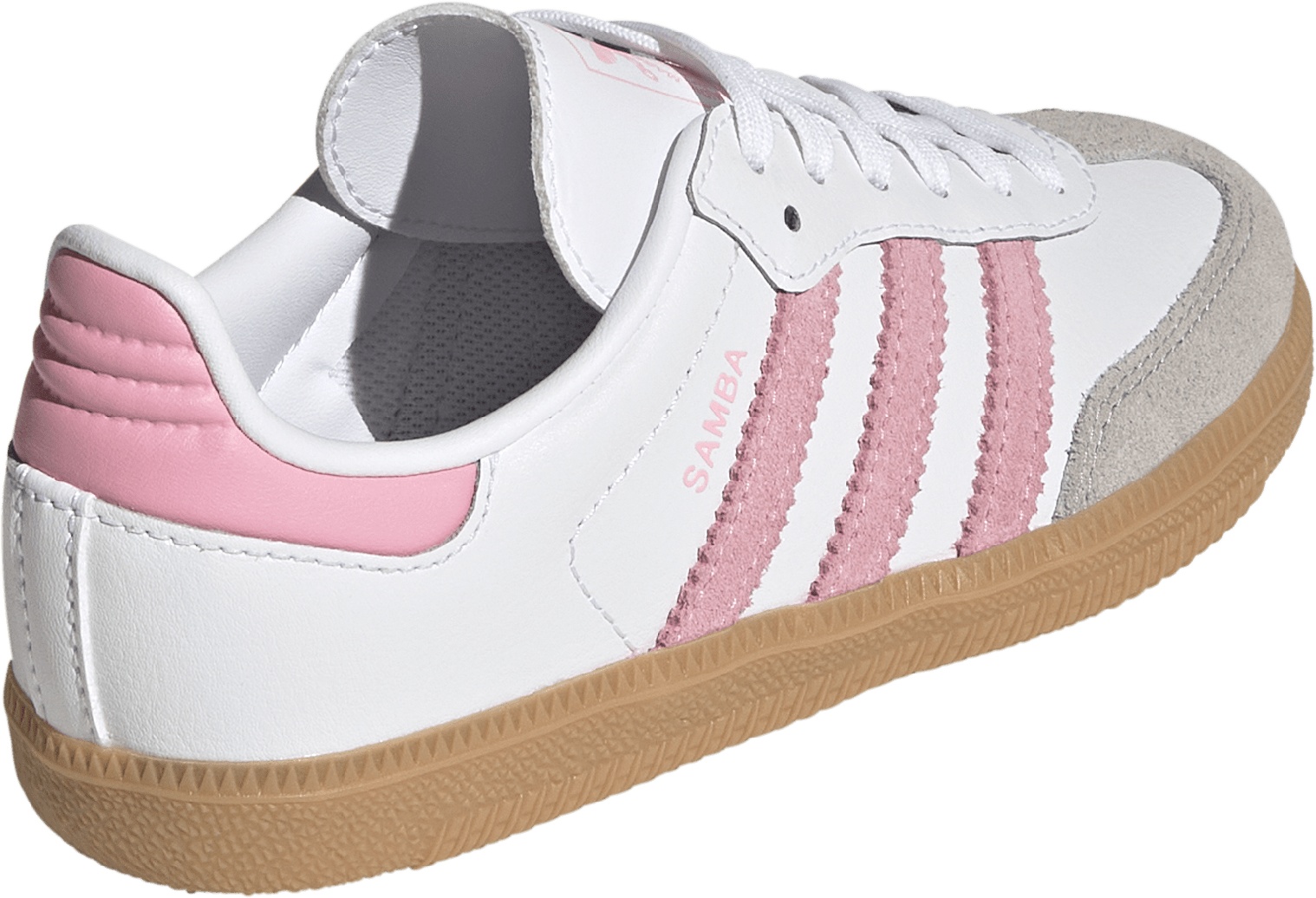 adidas Kids' Preschool Samba OG Shoes - White/Light Pink/Gum - View 6