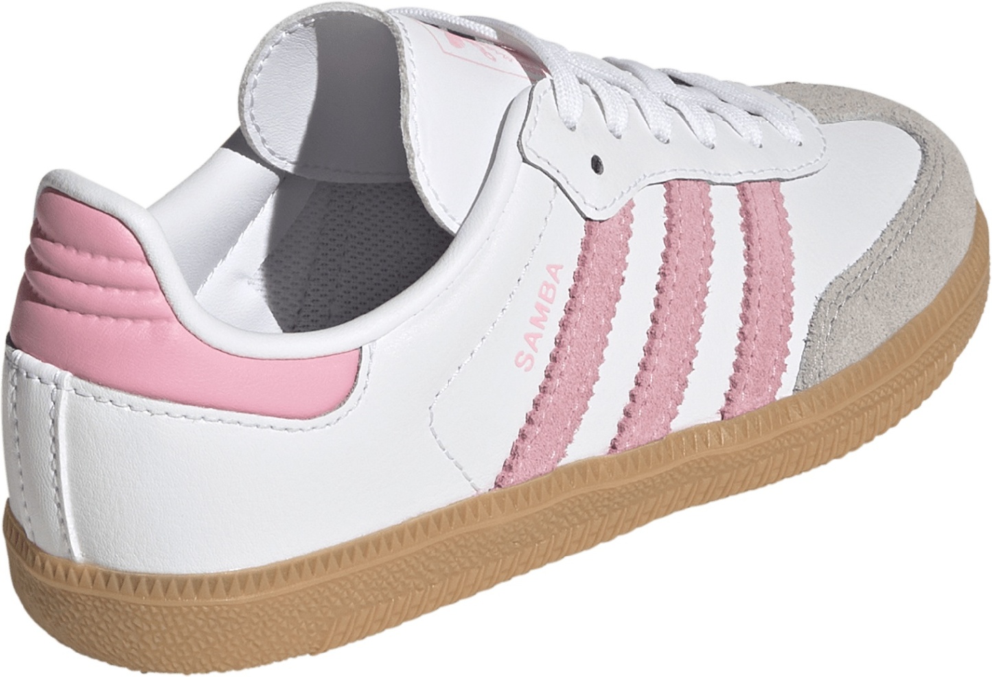 adidas Kids' Preschool Samba OG Shoes - White/Light Pink/Gum - View 6