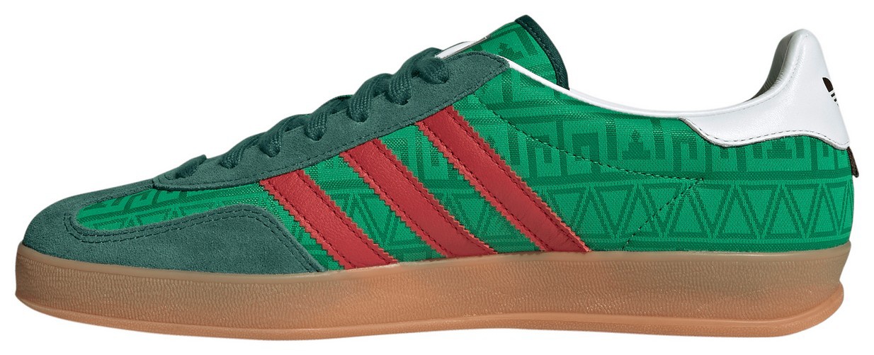 adidas World Cup Gazelle Indoor Shoes - Green/Better Scarlet/Collegiate Green - View 4