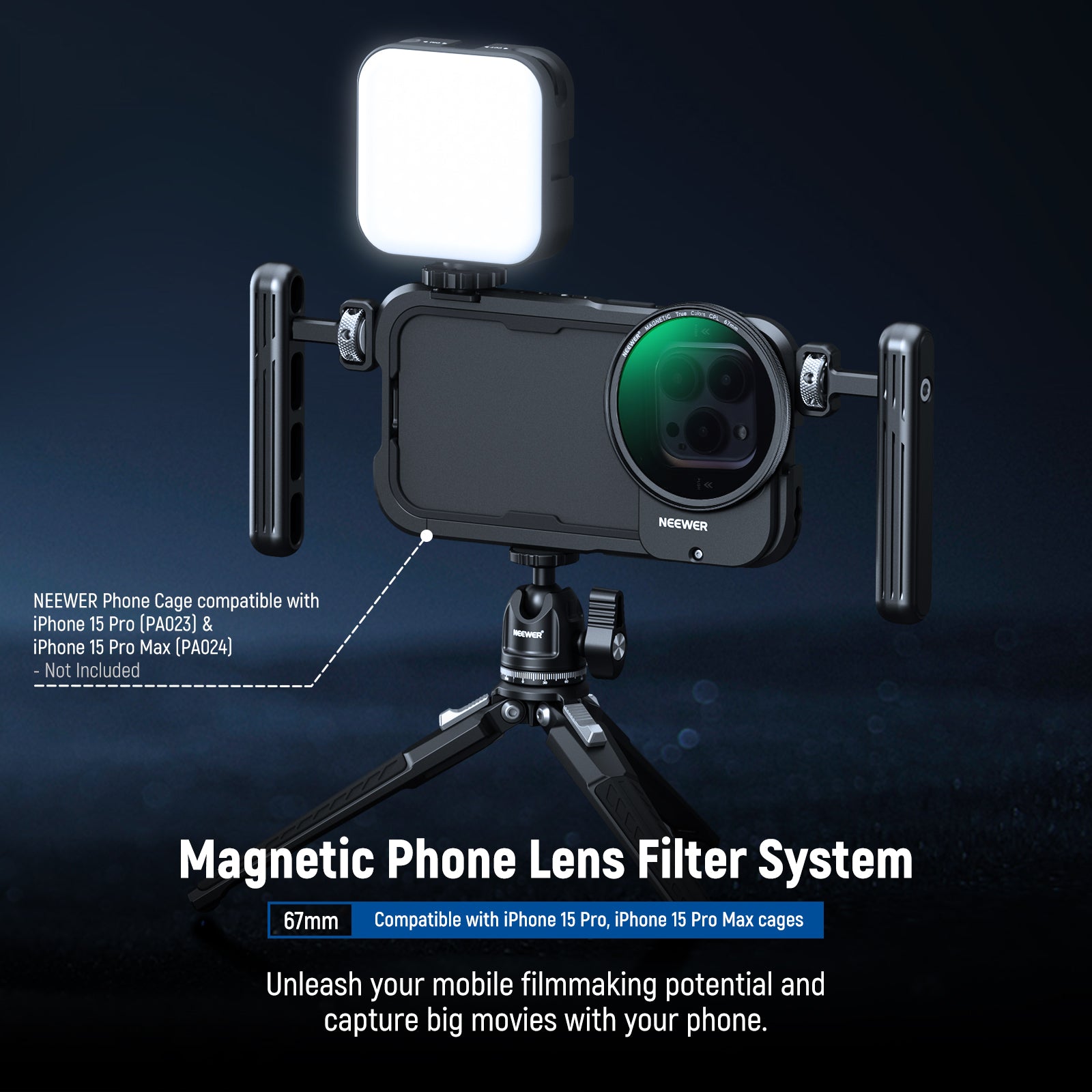 NEEWER NW SERIES S 67mm Magnetic Lens Filter Kit For PA023/PA024 Phone Cage