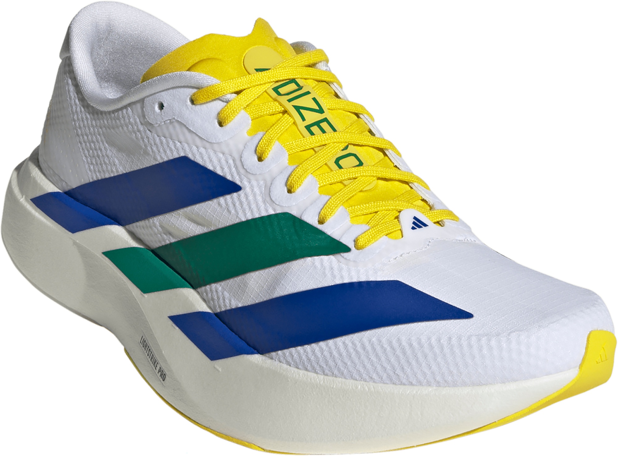 adidas Women's Adizero EVO SL Running Shoes - Grey/Blue/Yellow - View 5