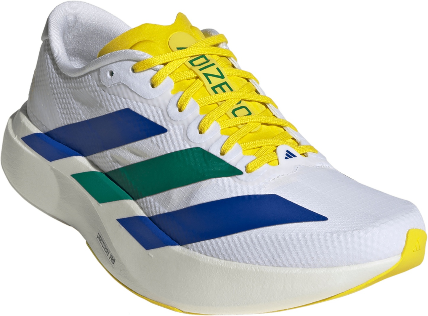 adidas Women's Adizero EVO SL Running Shoes - Grey/Blue/Yellow - View 5