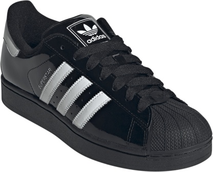 adidas Men's Superstar II Shoes - Shiny Black/White - View 5