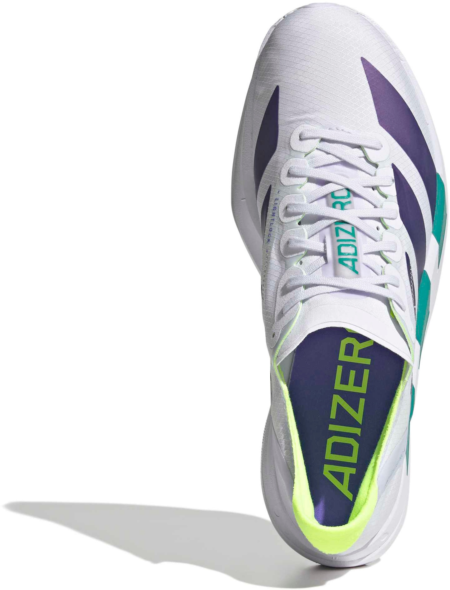 adidas Men's Adizero Adios Pro 4 Running Shoes - Frozen Purple/Solar Purple/Signal Green - View 2