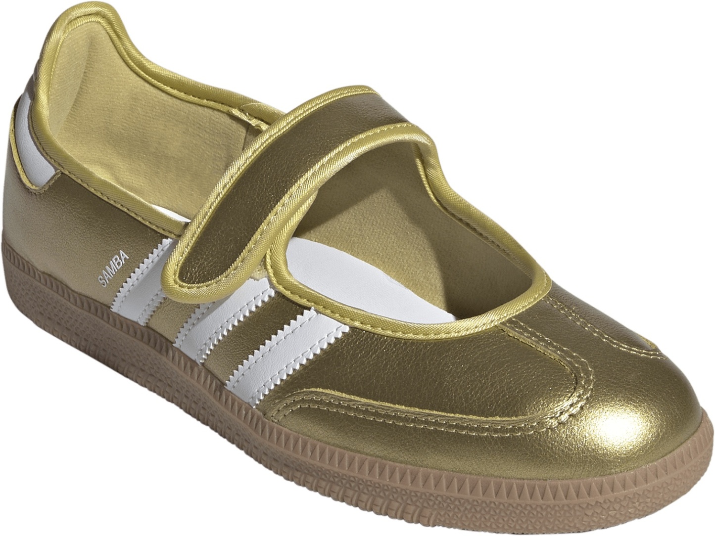 adidas Women's Samba Jane Shoes - White/Gold/Gum - View 5