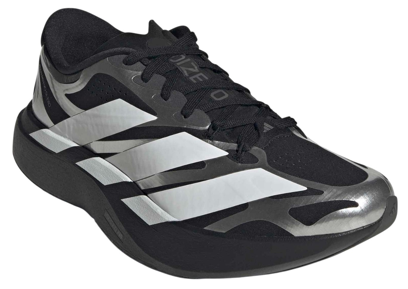 adidas Men's Adizero EVO SL EXO Running Shoes - Black/White/Metallic - View 5