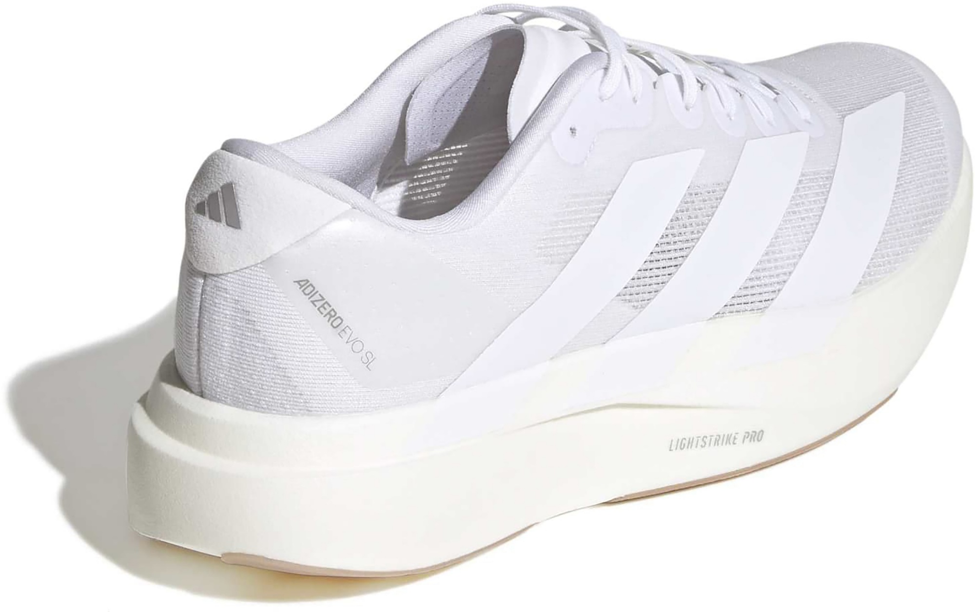 adidas Men's Adizero EVO SL Running Shoes - Ftwr White/Ftwr White/Warm Sandstone - View 8