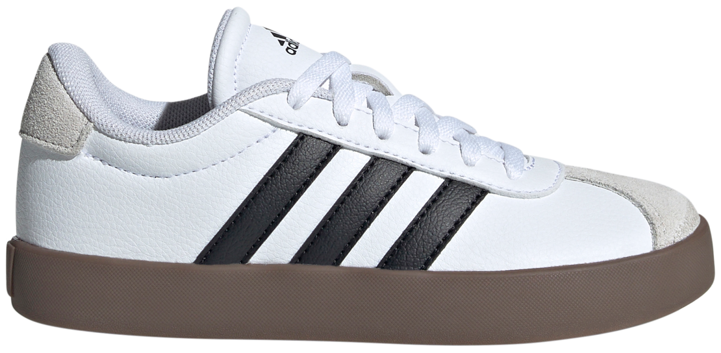 adidas Kids' Grade School VL Court Low Shoes - White/Black/Grey - View 1