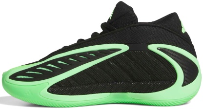 adidas Kids' Grade School Anthony Edwards 2 'Glow' Basketball Shoes - Black/Lime Burst/Lucid Blue - View 4