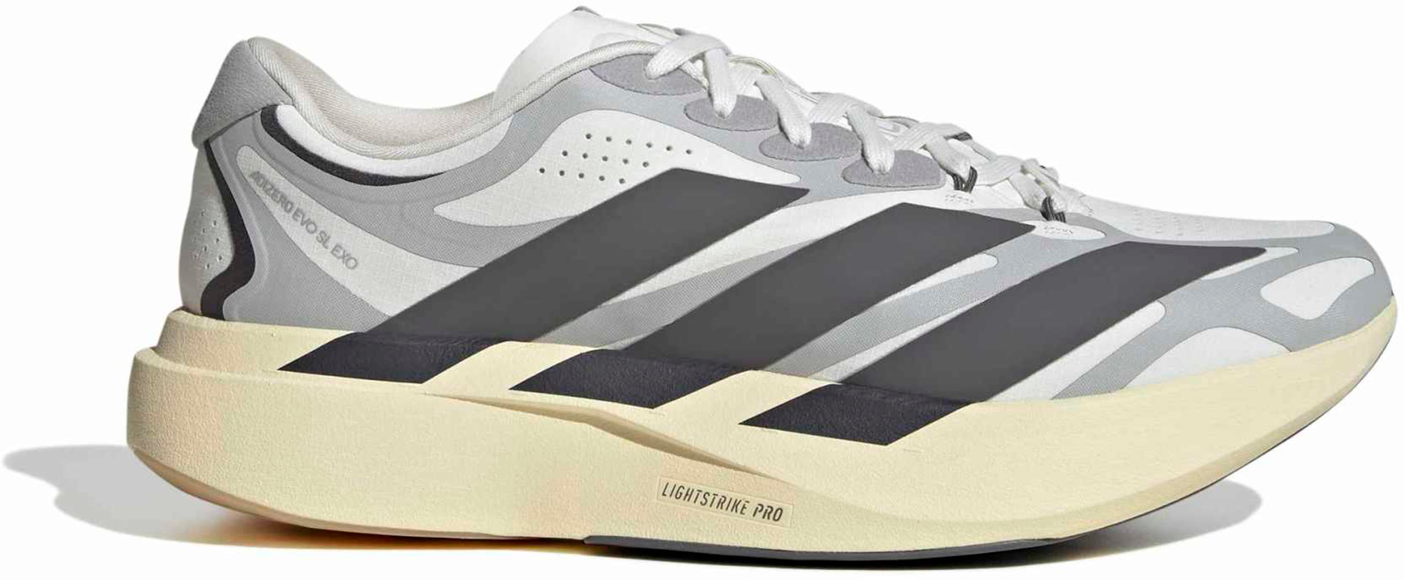 adidas Men's Adizero EVO SL EXO Running Shoes - Core White/Utility Black/Grey Two - View 1