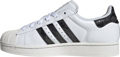 adidas Women's Superstar II Shoes - White/Grey Snakeskin - View 4