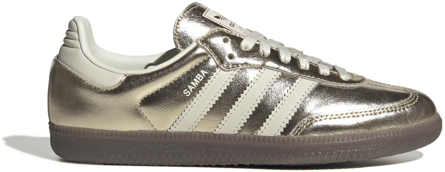 adidas Women's Samba OG Shoes - Gold Mtlc/Off White/Gum5 - View 1