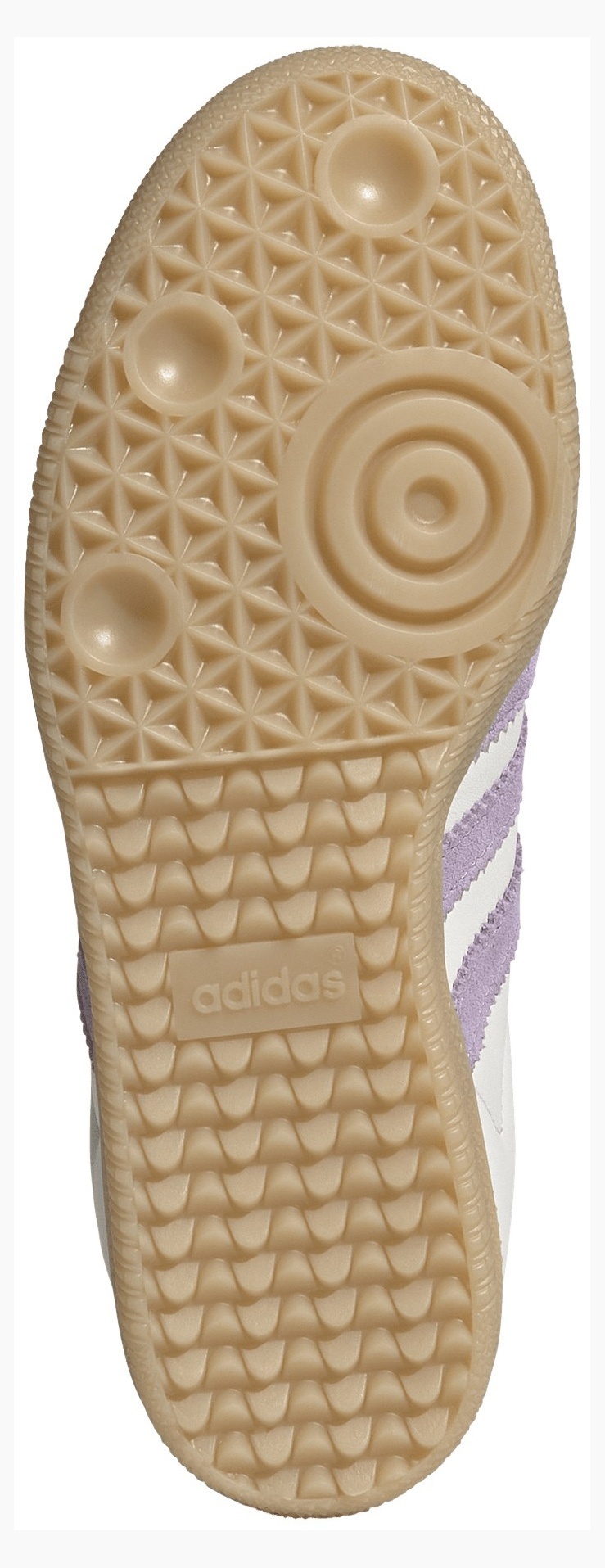adidas Kids' Grade School Samba OG Shoes - Cloud White/Powder Plum/Gum - View 3
