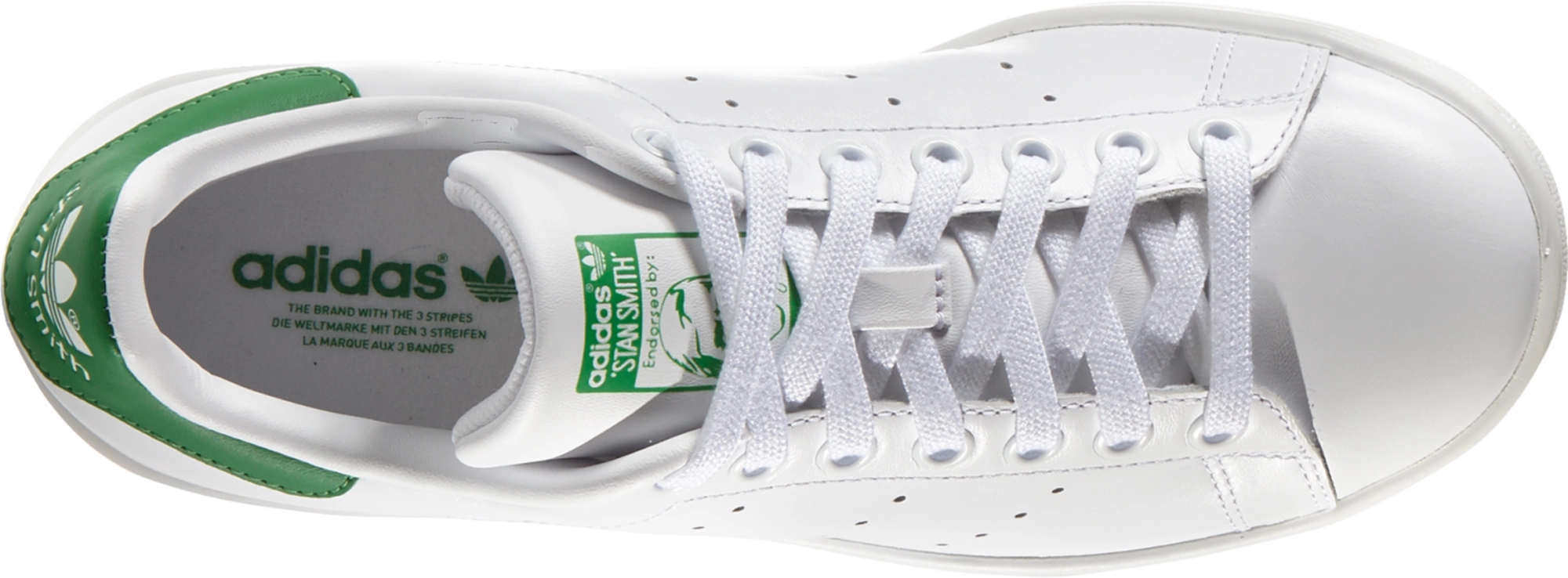 adidas Originals Women's Stan Smith Shoes - White/Green - View 3