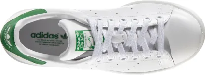 adidas Originals Women's Stan Smith Shoes - White/Green - View 3