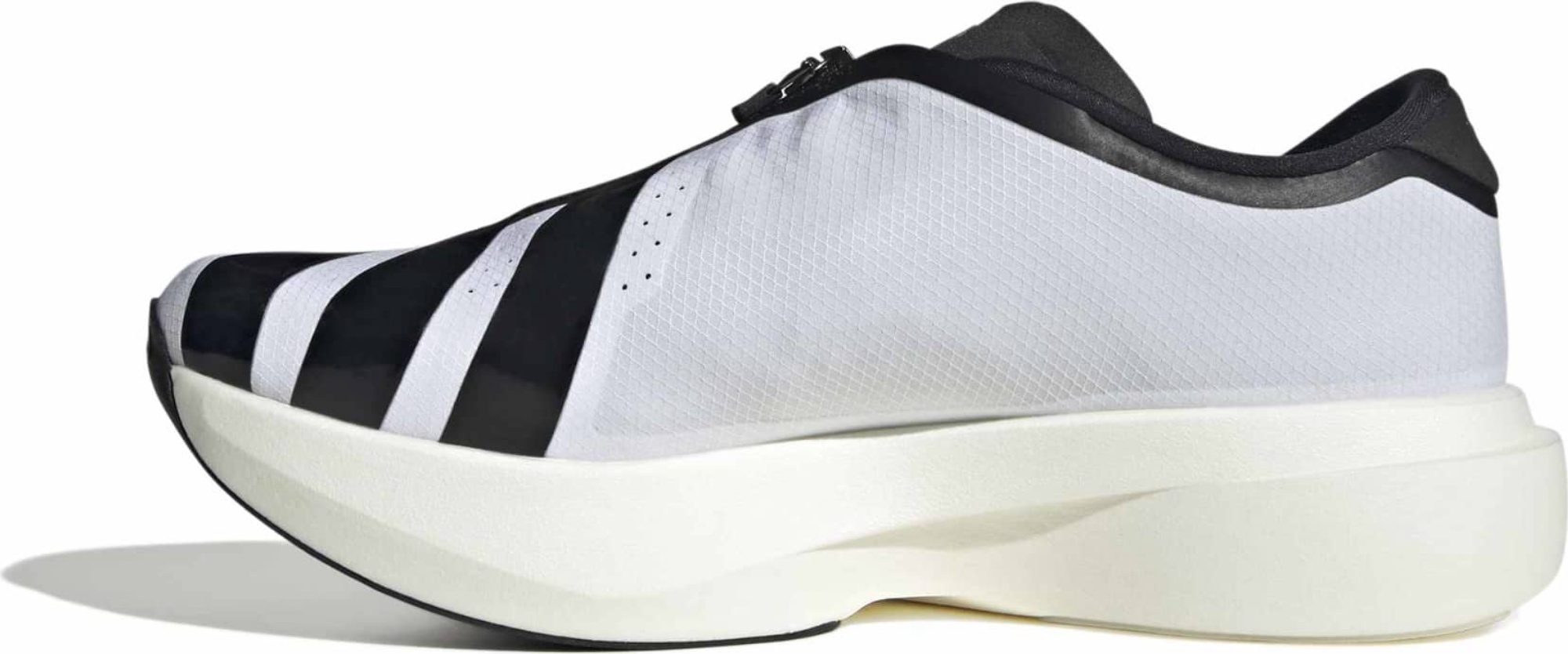 adidas Men's Adizero EVO SL Zip Running Shoes - Ftwr White/Core Black/Silver Met - View 5