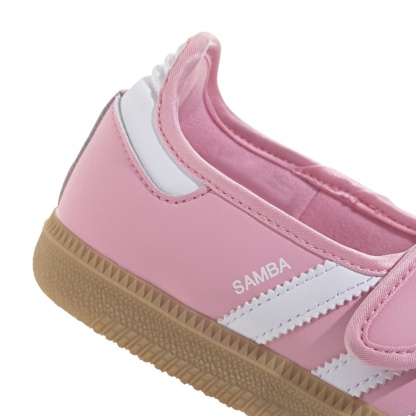 adidas Kids' Grade School Samba Jane Shoes - Light Pink/Ftwr White/Gum 3 - View 7