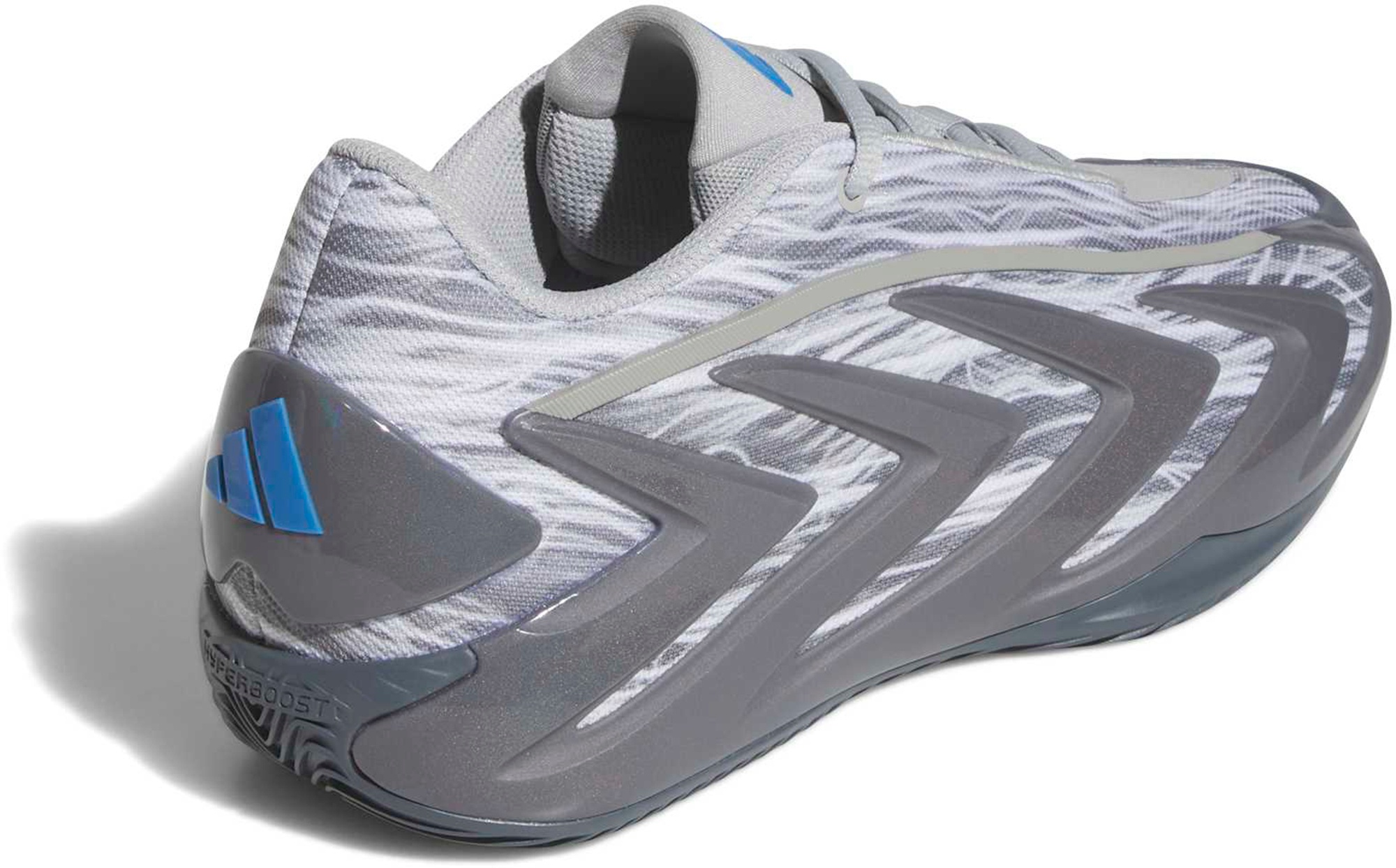 adidas Anthony Edwards 3 'Snow Camo' Basketball Shoes - Dark/Light Grey - View 7