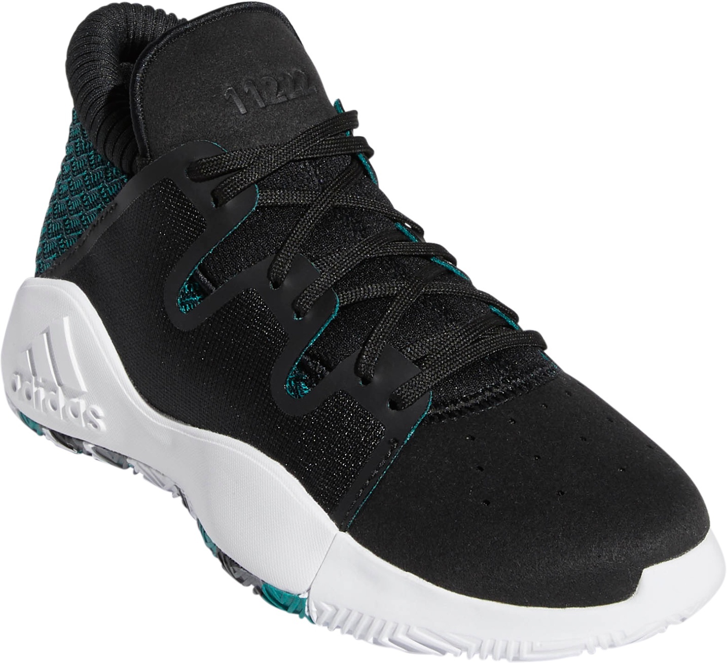 adidas Kids' Grade School Pro Vision Basketball Shoes - Black/Green - View 5