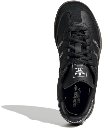 adidas Kids' Preschool Samba OG Shoes - Black/Black/Silver Metallic - View 2