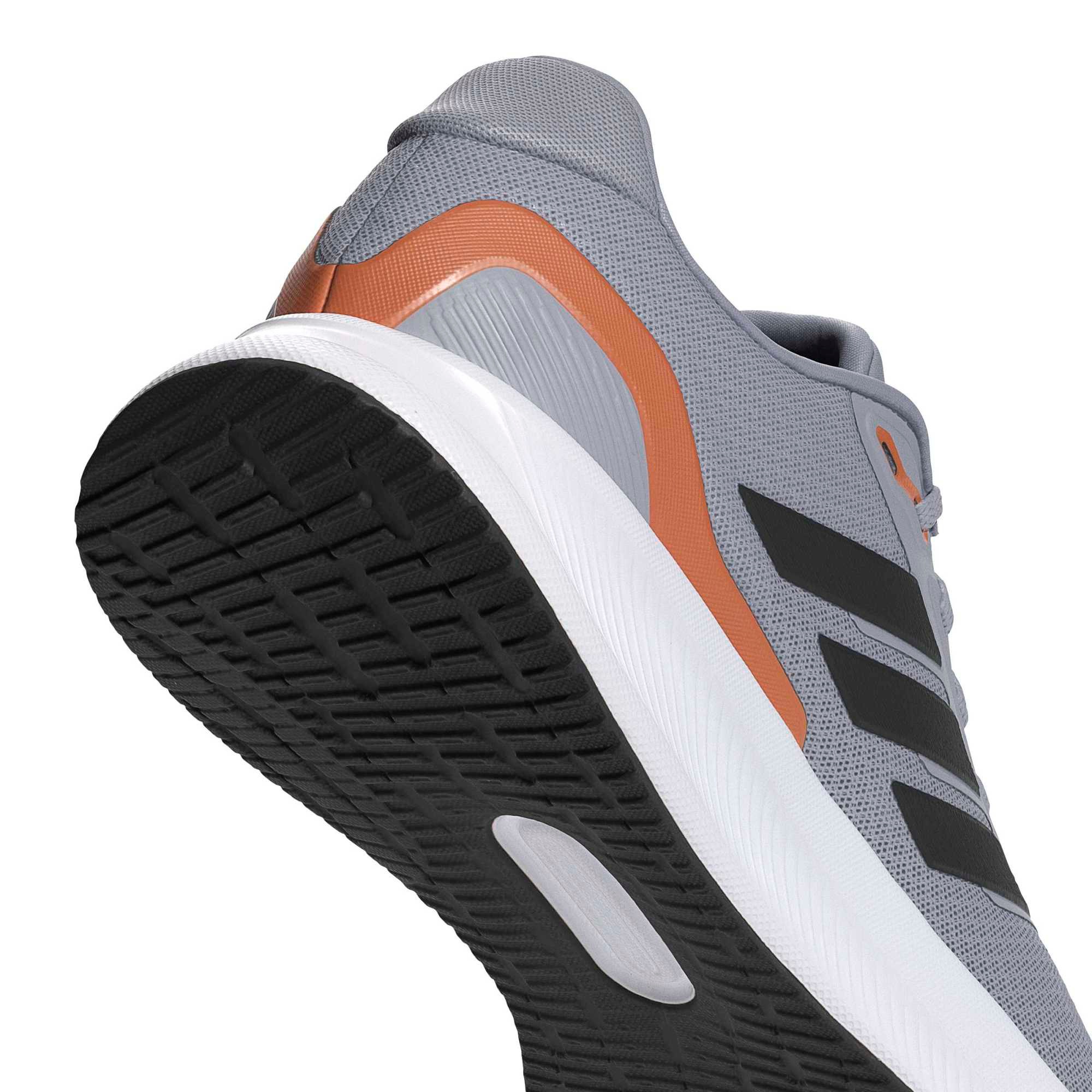 adidas Men's Runfalcon 5 Running Shoes - Halo Silver/Core Black/Dusky Orange - View 8