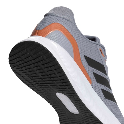 adidas Men's Runfalcon 5 Running Shoes - Halo Silver/Core Black/Dusky Orange - View 8