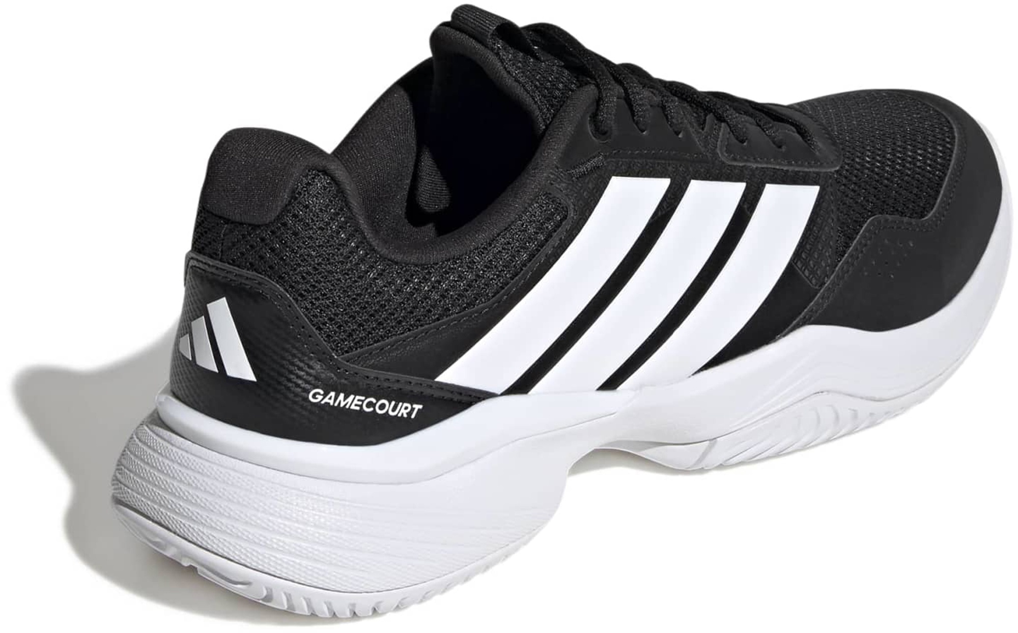 adidas Men's GameCourt 3 All Court Tennis Shoes - Core Black/Ftwr White/Ftwr Whi - View 6