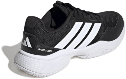 adidas Men's GameCourt 3 All Court Tennis Shoes - Core Black/Ftwr White/Ftwr Whi - View 6