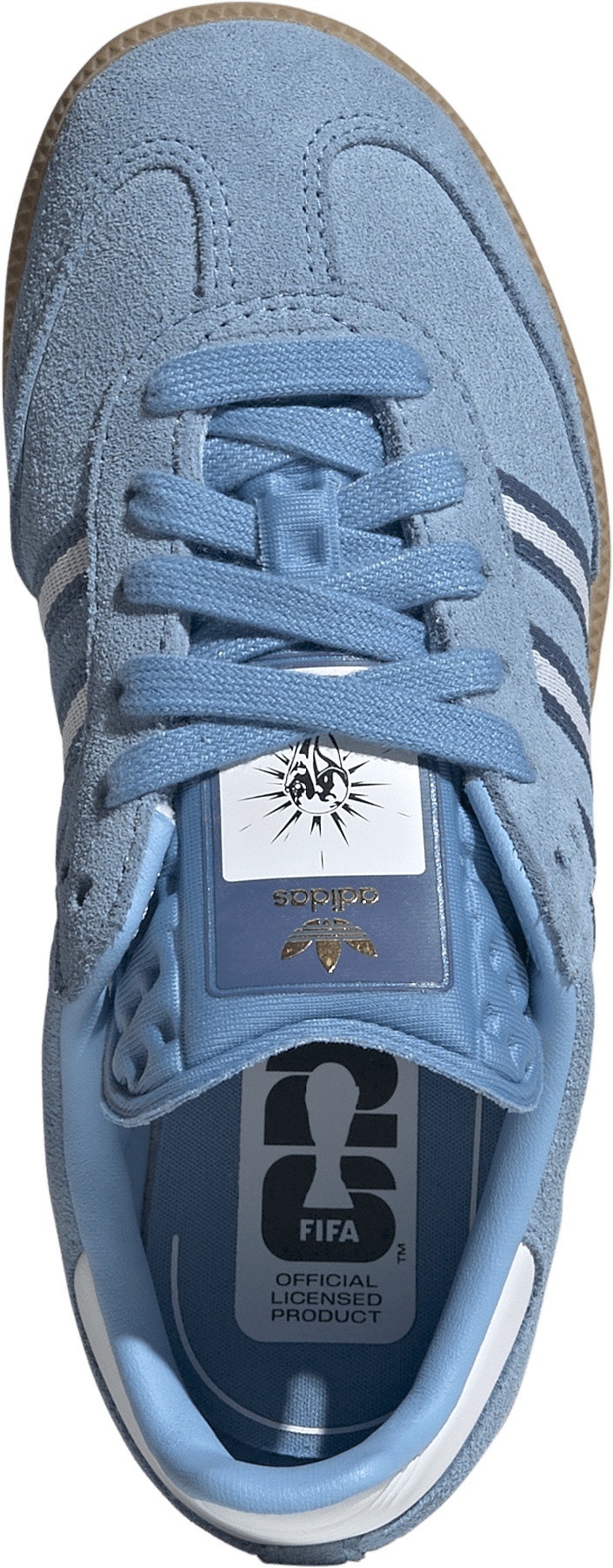 adidas Kids' Preschool FIFA World Cup Samba OG Shoes - Light Blue/White/Gum - View 2