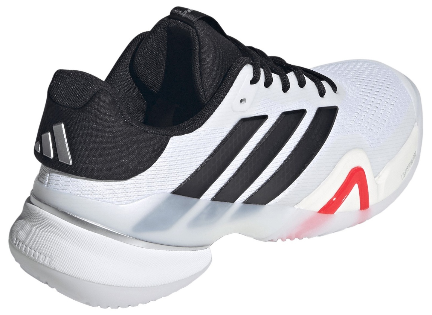 adidas Men's Barricade 14 Tennis Shoes - Ftwr White/Core Black/Lucid Red - View 6