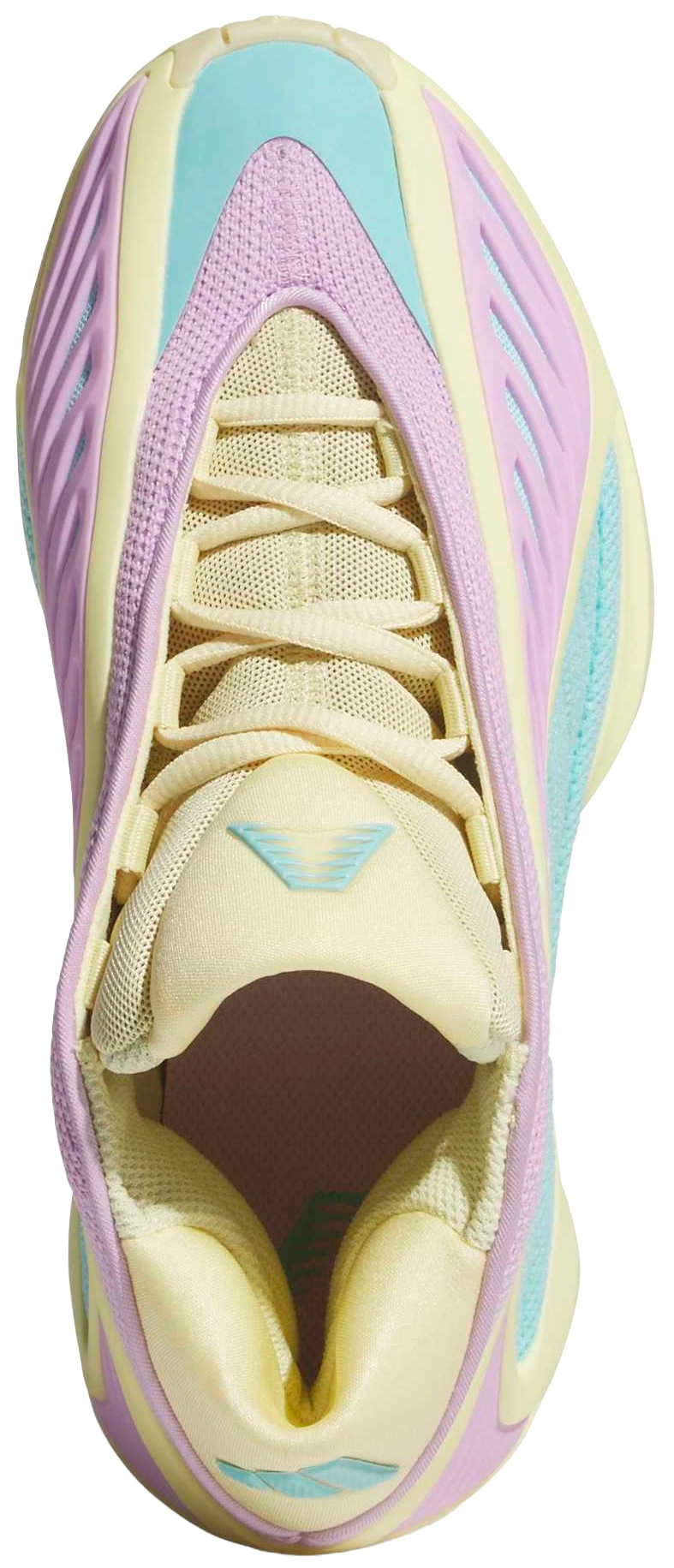 adidas Kids' Grade School Anthony Edwards 2 'Easter Egg' Basketball Shoes - Almost Yellow/Bliss Lilac/Flash Aqua - View 4